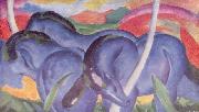 Franz Marc Die groben blauen Pferde oil painting reproduction